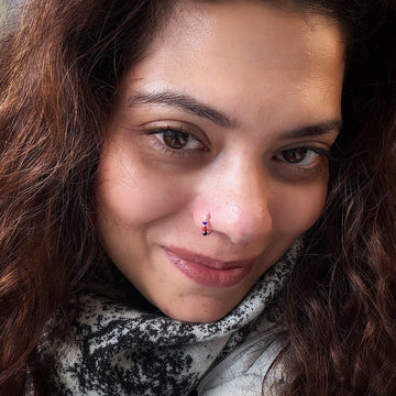 Black Blue Red Beads Ring